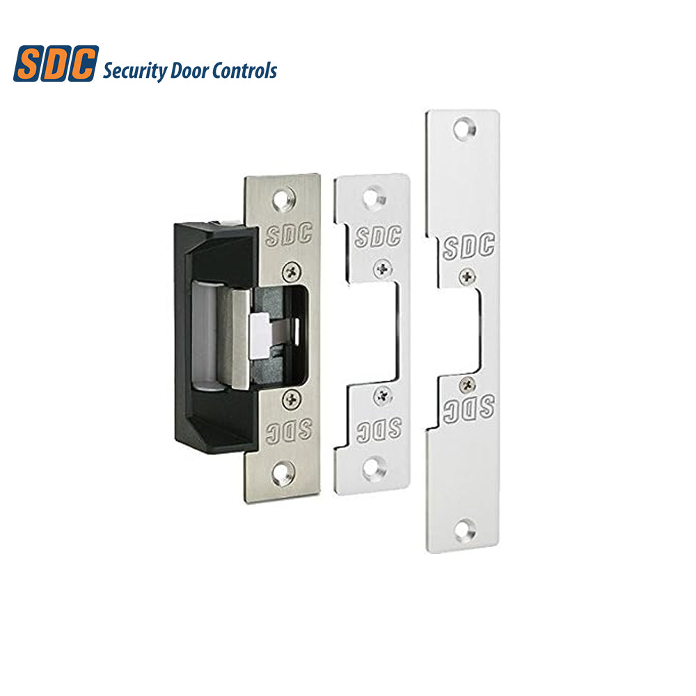 SDC - 45-A - Electric Strike with Latch Bolt Monitor Standard Includes Three Faceplates and Field Selectable Failsafe/Failseure - 12/24VAC/DC