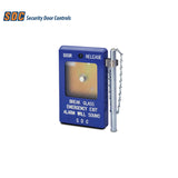 SDC - 491 - Emergency Door Release with Blue Break Glass Station and 2 Replacement Glass Included