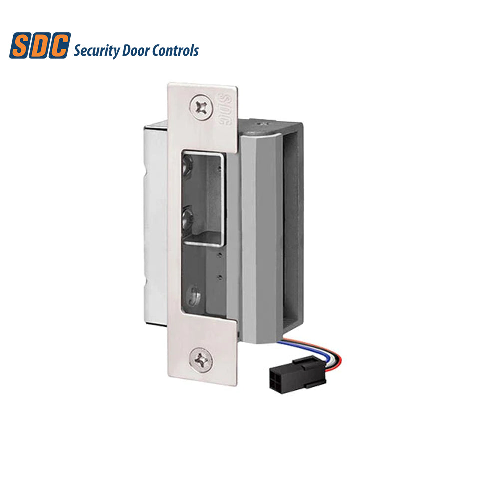 SDC - 55-EU - Uniflex Heavy Duty Electric Strike Body and Faceplate Compatible with Motise Locksets with a Deadbolt and no Deadlatch Feature - Grade 1 - Satin Stainless Steel