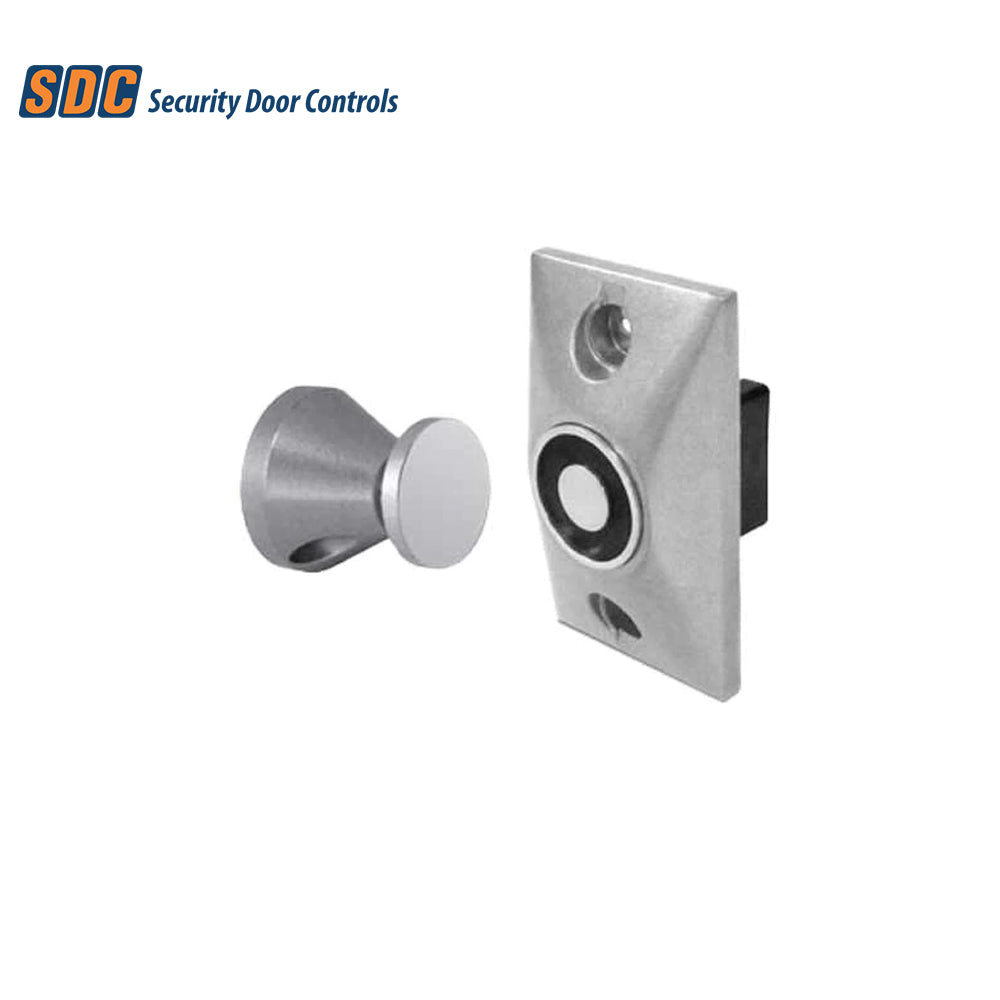 SDC - EH201224A - Magnetic Door Holder and Releasing Device with Semi-Flush Mount - 12/24VAC/DC - Aluminum Painted