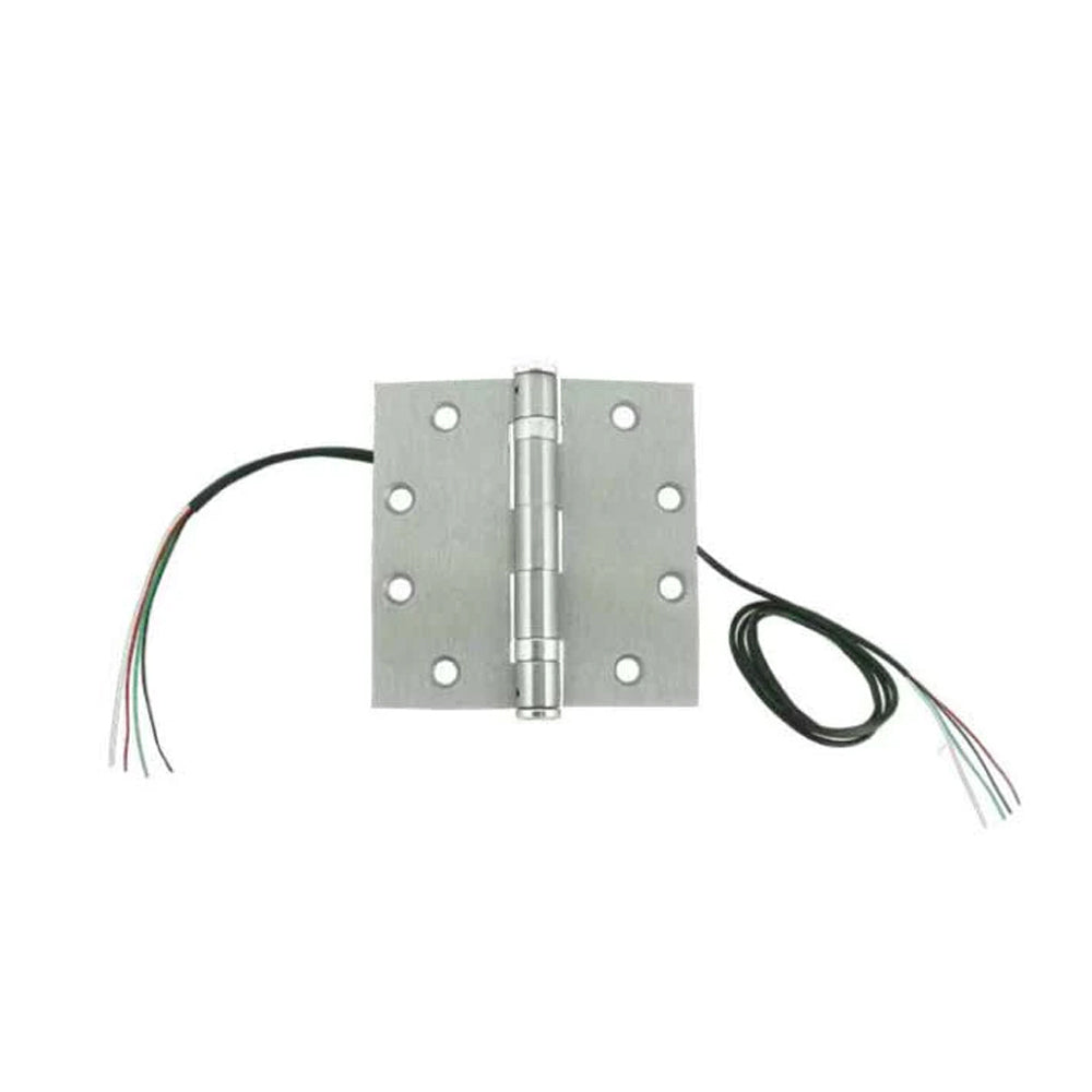 SDC - PTH-2-4Q - PTH Series Power Transfer Hinge with 16 Amp Inrush and 6 Conductor - Satin Stainless Steel