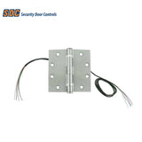 SDC - PTH-2-4Q - PTH Series Power Transfer Hinge with 16 Amp Inrush and 6 Conductor - Satin Stainless Steel