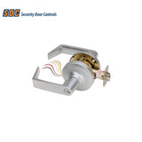 SDC - Z7250EQ - Electrified Cylindrical Lockset with Eclipse Lever Trim Fail Safe and Latchbolt Monitor 6 Pin Keyed Different - 2-3/4 Backset Latchbolt - 12/24 Volt DC