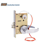 SDC - Z7850LQG - Solenoid Controlled Mortise Locks Fail Safe Locked Outside Only Galaxy Lever with Escutcheon - 12/24VDC - LH - Satin Chrome