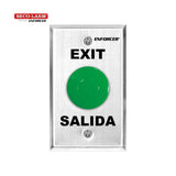 SECO-LARM SD-7201GAPT1Q RTE Single-Gang Plate w Green Mushroom Cap Push Button, â€œExit & Salida, SPDT, Timer