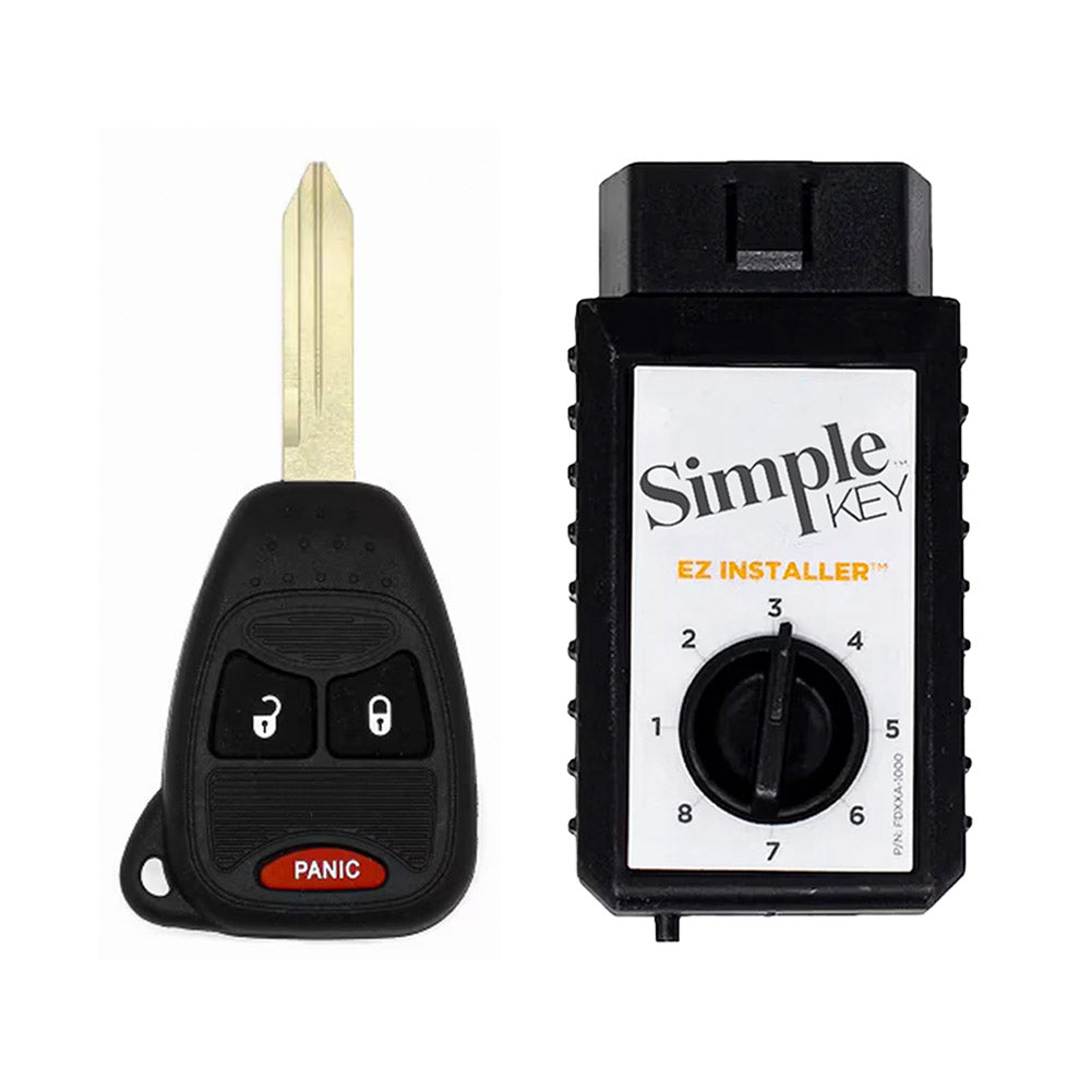 Simple Key 3 Button Remote w/ Panic CDRH-E3Z0SK and EZ Installer Programmer