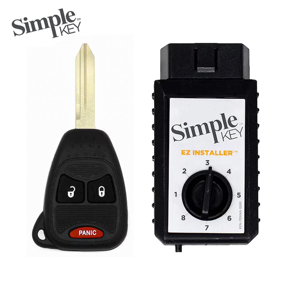 Simple Key 3 Button Remote w/ Panic CDRH-E3Z0SK and EZ Installer Programmer