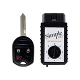 Simple Key Universal Smart Key 3-Button Remote and EZ Installer 2004-2016 for Ford and Lincoln