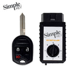 Simple Key Universal Smart Key 3-Button Remote and EZ Installer 2004-2016 for Ford and Lincoln