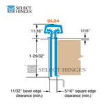 Select Hinges SL24 HD Continuous Hinge Geared Concealed Heavy Duty