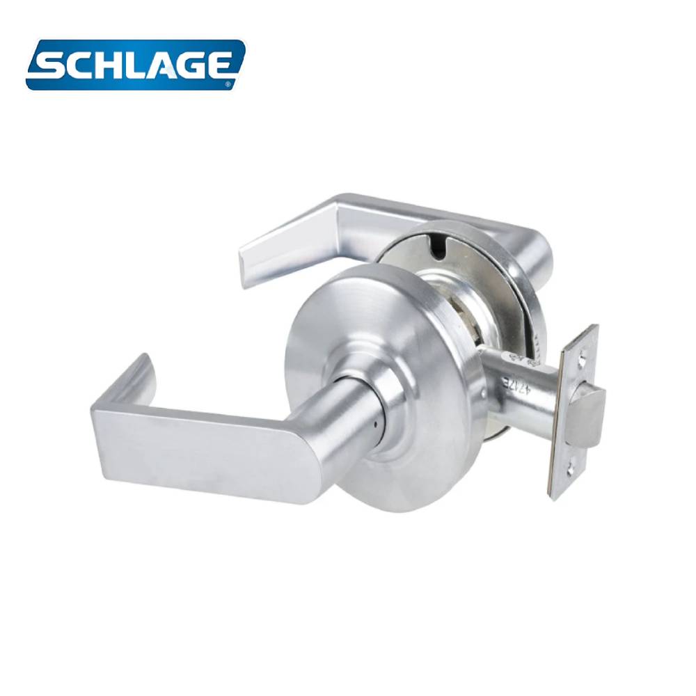 Schlage - ALX10 - Passage Cylindrical Lock with 2-3/4 Backset and 4-7/8 ANSI Strike - Rhodes Lever - Grade 2 - 626 (Satin Chrome Finish)