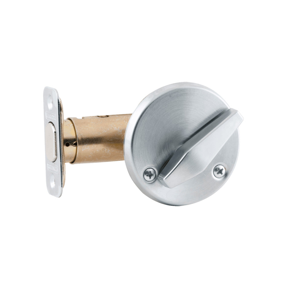 Schlage - B580 - Door Bolt Inside Turn Only with Adjustable 2-3/8 and 2-3/4 Backset - Grade 2 - Satin Chrome