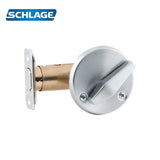 Schlage - B580 - Door Bolt Inside Turn Only with Adjustable 2-3/8 and 2-3/4 Backset - Grade 2 - Satin Chrome