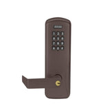 Schlage - CO-100 - Standalone Electronic Cylindrical Lock with 2-3/4 Backset and T - Standard ANSI Strike - Rhodes Lever - S123 Keyway - Grade 1 - 643E (Aged Bronze Finish)