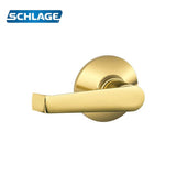 Schlage - F10 - Passage Latch - Elan Lever - Grade 2 - 605 (Bright Brass Finish)