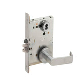 Schlage - L9026J - Cylinder Mortise Exit Lock with 2-3/4 Backset and 1-3/16 ANSI Strike Width - 06 Lever - A Rose - Schlage FSIC Less Core - Grade 1 - 626 (Satin Chrome Finish)