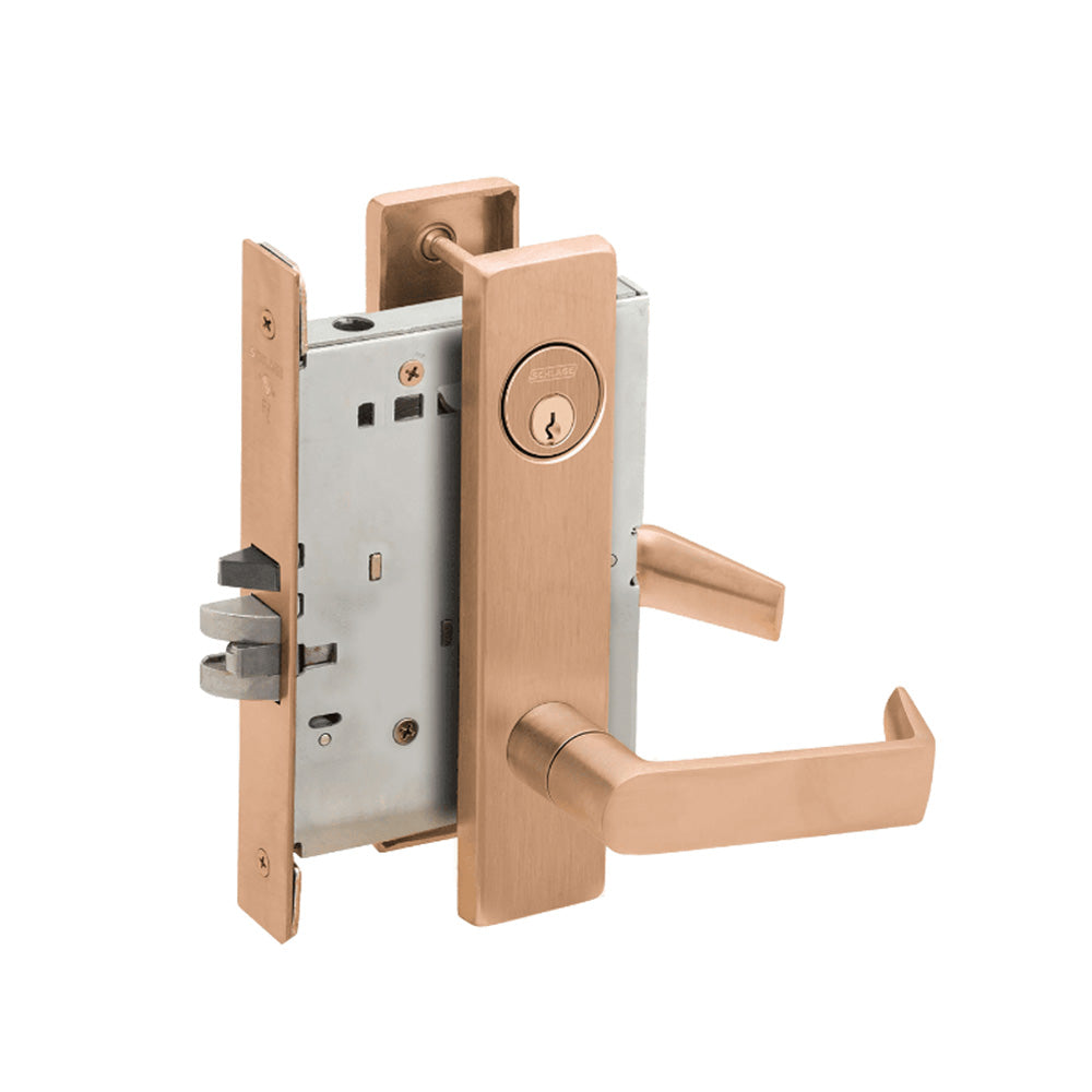 Schlage - L9080 - Storeroom Mortise Lock with Conventional Cylinder 6-pin and 06 Lever - Grade 1