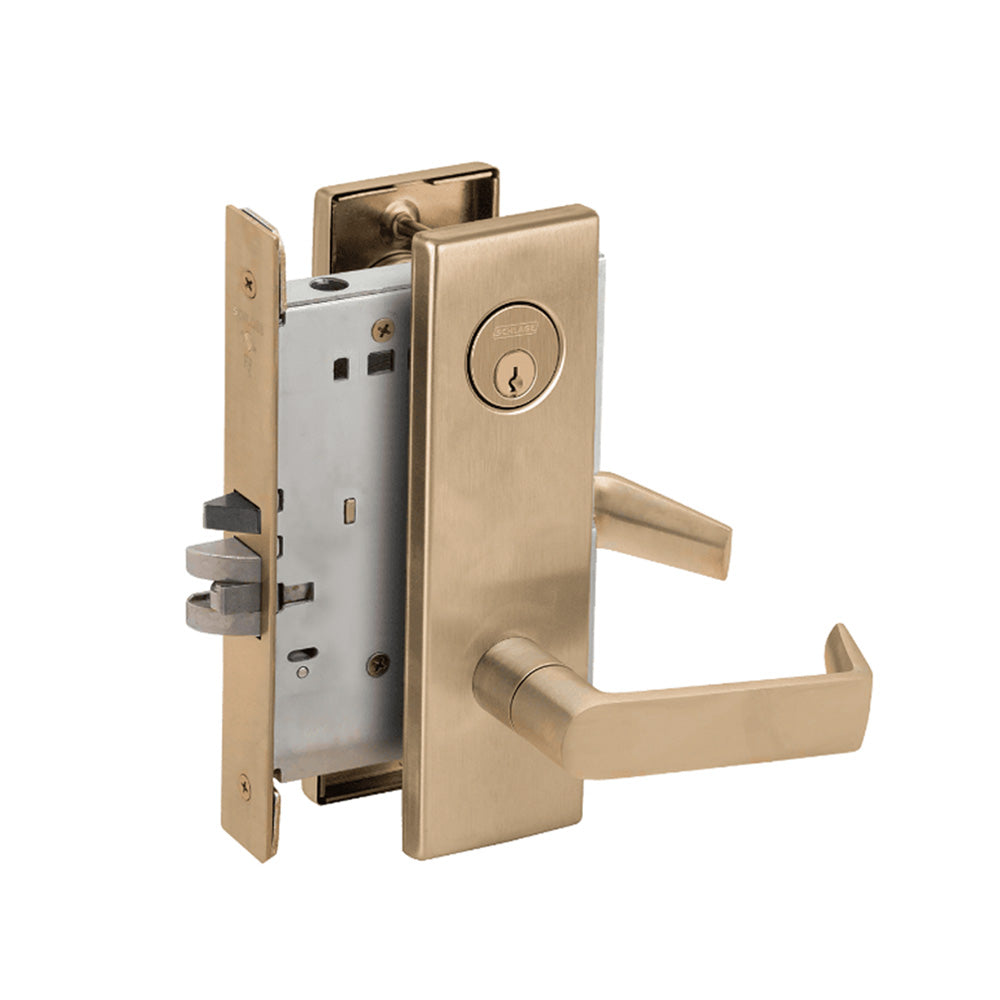 Schlage - L9080 - Storeroom Mortise Lock with Conventional Cylinder 6-pin and 06 Lever - Grade 1