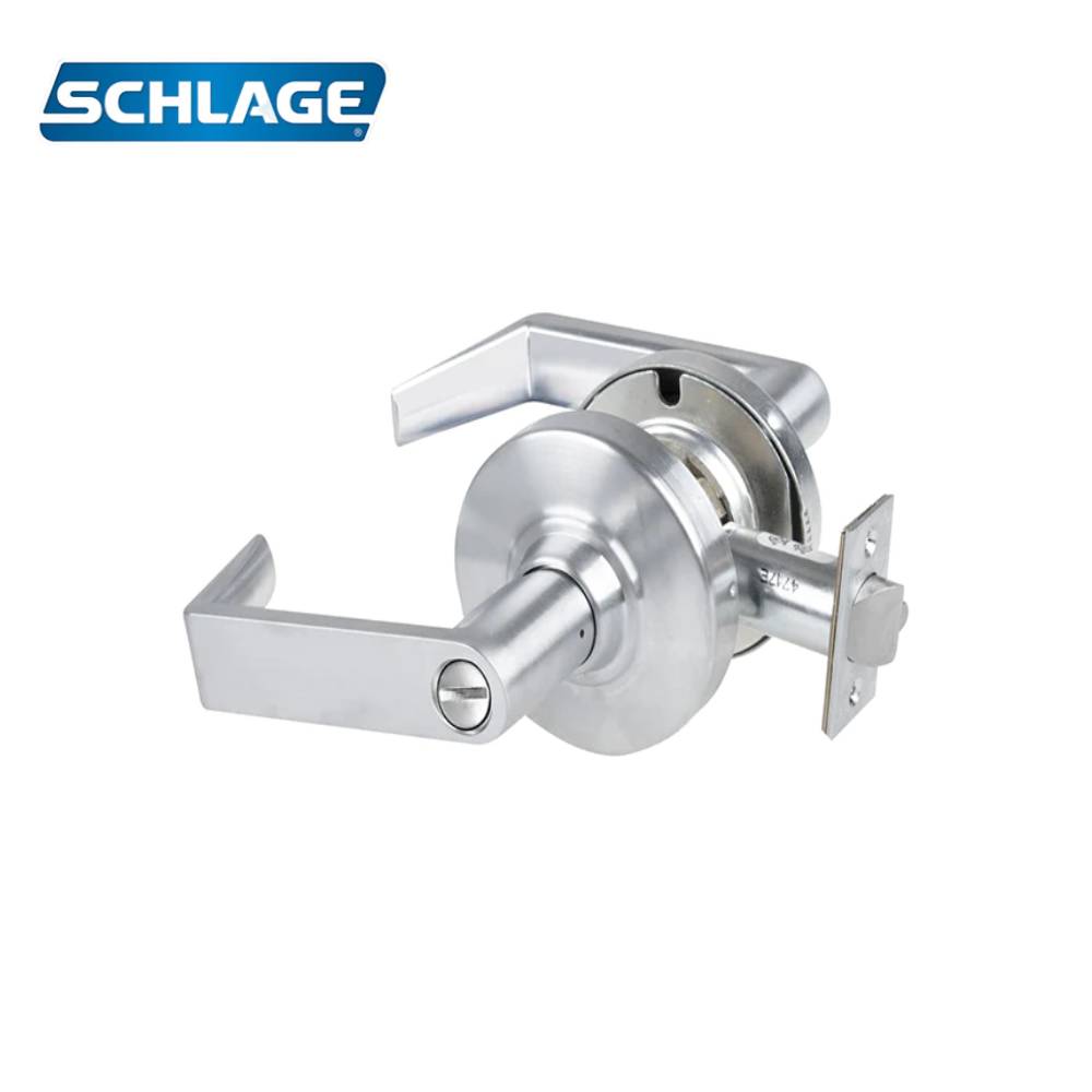 Schlage - ND40S - Bath/Bedroom Privacy Lock - Rhodes Lever - Grade 1 - 626 (Satin Chrome Finish)