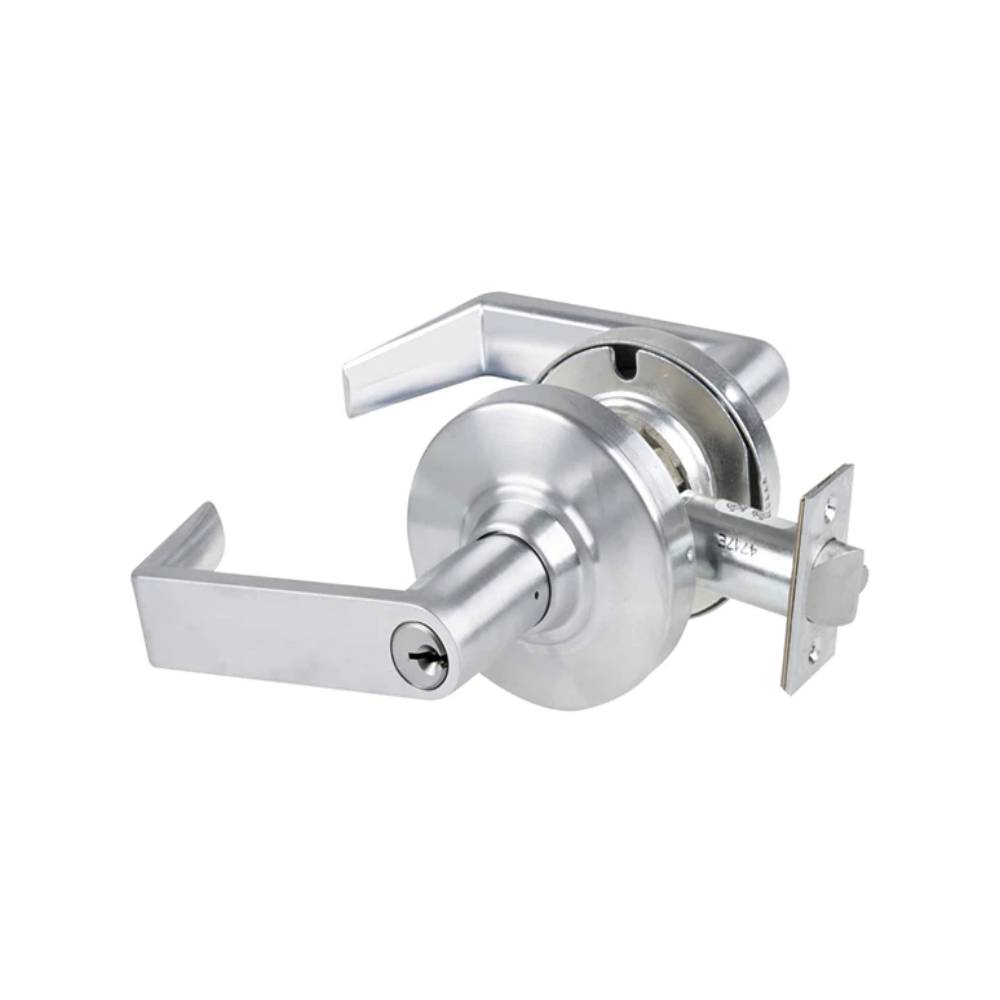 Schlage - ND53PD - Entrance Lock with 4-7/8 ANSI Strike and Standard Cylinder - Rhodes Lever - Grade 1 - 626 (Satin Chrome Finish)