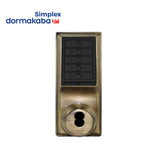 Simplex - 1021 - Mechanical Pushbutton Entry Knob Lock with Key Override - 2-3/4 Inch Backset - Optional Keyway - Optional Color