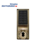 Simplex - 1041 - Mechanical Pushbutton Entry/Passage Knob Lock with Key Override - 2-3/4 Inch Backset - Optional Keyway - Optional Color