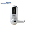 Simplex - 5031 - Mechanical Pushbutton Cylindrical Combination Lever Lock - 2-3/4 Inch Backset - Optional Keyway - 26D (Satin Chrome)