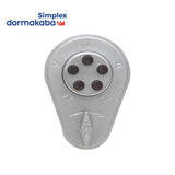 Simplex - 9040000 - Mechanical Pushbutton Combination Deadbolt Lock - Optional Door Thickness - 26D (Satin Chrome)