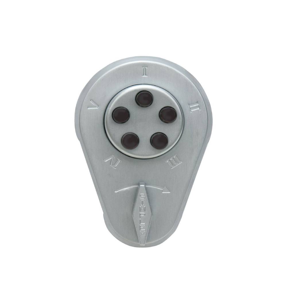 Simplex - 9040000 - Mechanical Pushbutton Combination Deadbolt Lock - Optional Door Thickness - 26D (Satin Chrome)