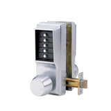 Simplex - EE1011 - Mechanical Pushbutton Cylindrical Lock - Entry and Egress - 2-3/4 Backset - 26D (Satin Chrome)