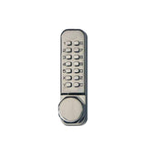 Simplex - LD451 - Light Duty Pushbutton Knob Lock - Latch Holdback - 2-3/8 Backset - Satin Stainless Steel Finish