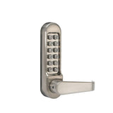 Simplex - LD471 - Light Duty Pushbutton Knob Lock - Passage - 2-3/8 Backset - Satin Stainless Steel Finish