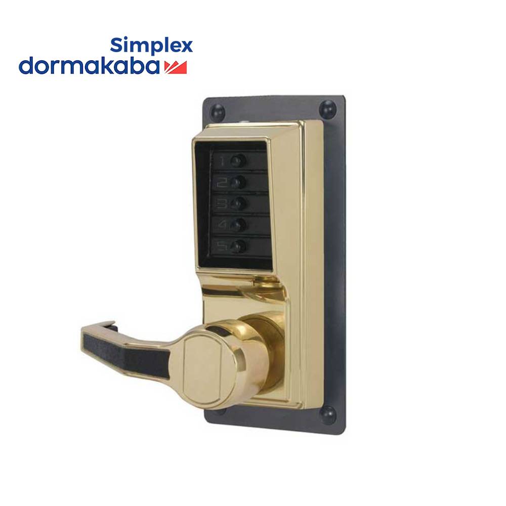 Simplex - LLP1010 - Mechanical Pushbutton Exit Device Lever Trim with Combination Entry Only - Optional Handed - Optional Color