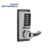 Simplex - LLP1020 - Mechanical Pushbutton Exit Trim Lever Lock with Combination and Key Override - Optional Handed - Optional Keyway - Optional Color