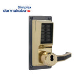 Simplex - LLP1020 - Mechanical Pushbutton Exit Trim Lever Lock with Combination and Key Override - Optional Handed - Optional Keyway - Optional Color