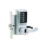 Simplex - RR8146B - Mechanical Pushbutton Mortise Combination Lever Lock - Passage/Lockout - 6/7-Pin SFIC Prep - 26D (Satin Chrome)