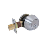 TELL DB1000 Series Heavy Duty Tubular Deadbolt - Double Cylinder - Grade 1 - Satin Chrome (US26D)