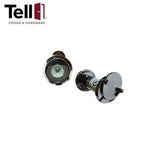 TELL 190 Degree Ul Door Viewer - 1-3/8 To 2-1/4 With Privacy Cover - Satin Chrome (US26D)