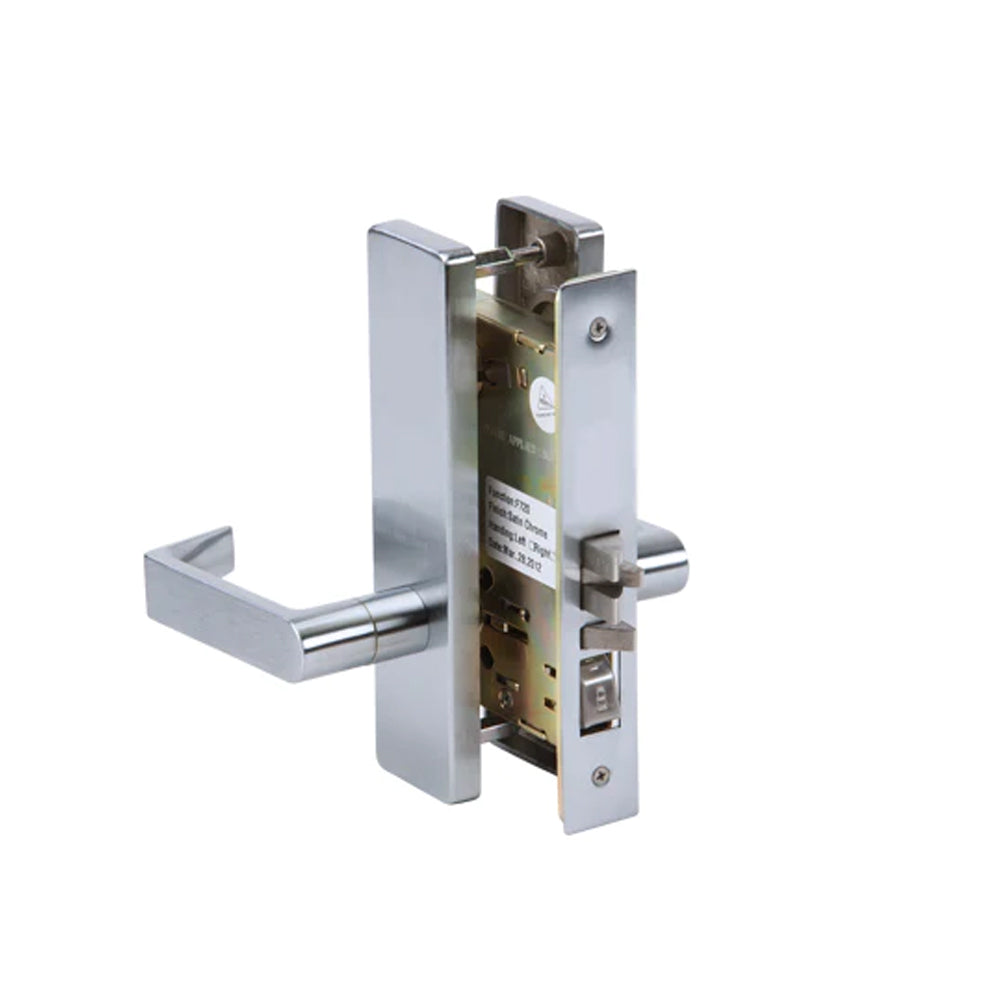 TELL ML137501 Heavy Duty Mortise Lock - Satin Chrome (US26D) - 2-3/4 Backset - Grade 1 - Passage