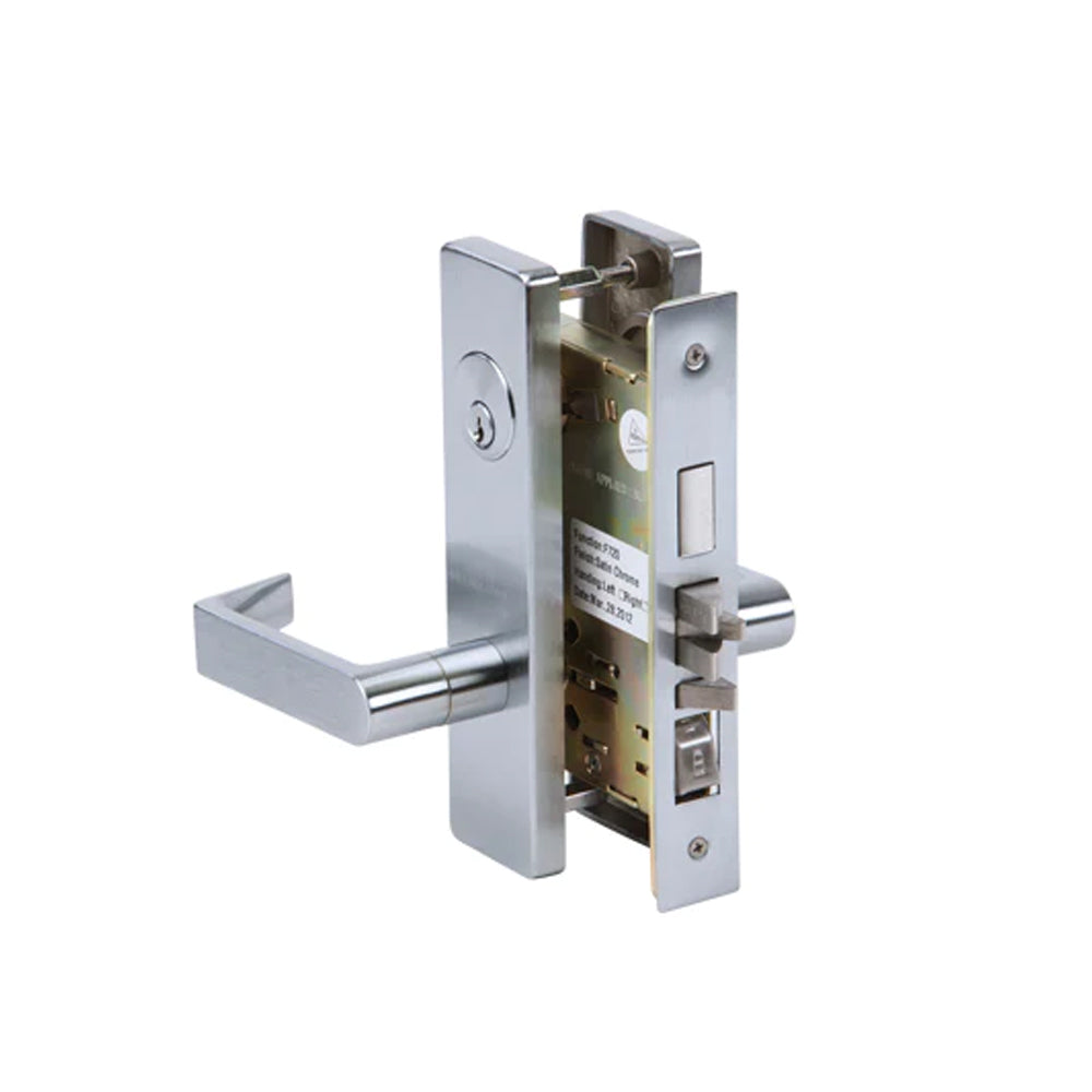 TELL ML138104 Heavy Duty Mortise Lock - Satin Chrome (US26D) - 2-3/4 Backset - Grade 1 - Entrance