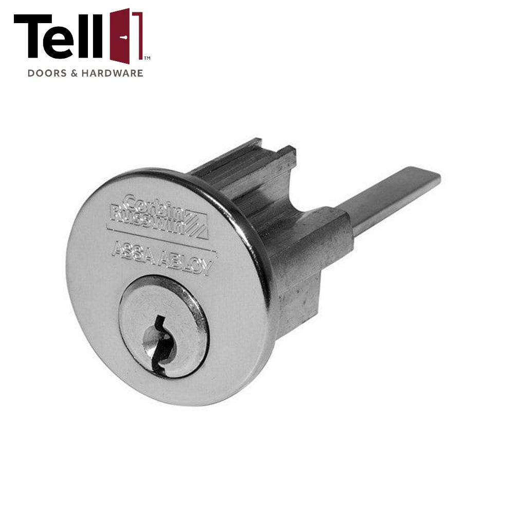 TELL - Rim Cylinder - 1-1/2 Inch Length - Optional Keyway - 26D (Satin Chrome)