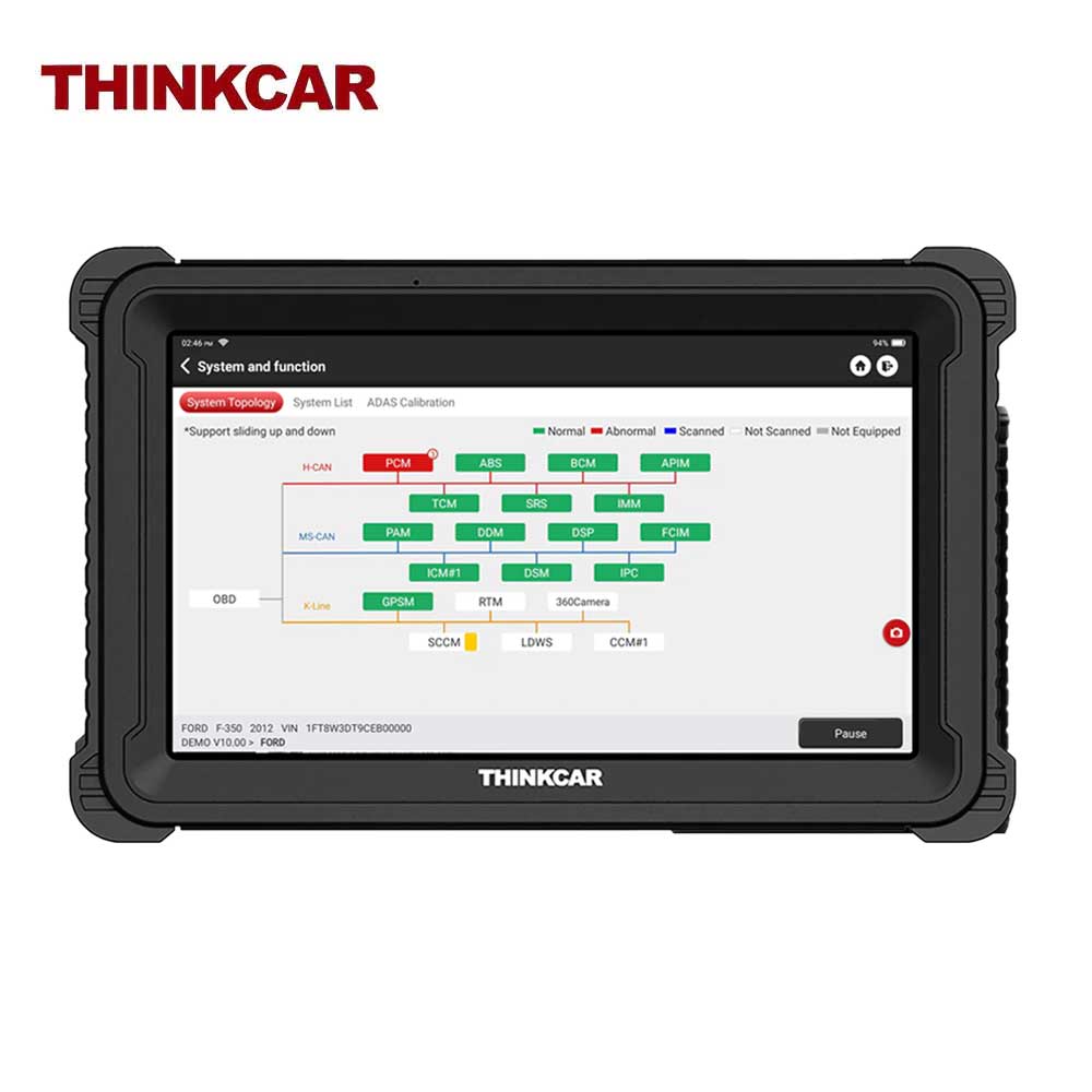 THINKCAR PLATINUM S12 - 12 inch Professional OBD2 Scanner Car Code Reader Vehicle Diagnostic Tool