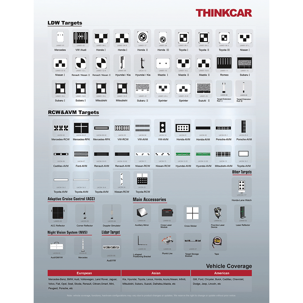 THINKCAR THINKADAS ELITE ASIA (Package B) - Professional Advanced Driver Assistance System Automotive Diagnostic Equipment Tool Scanner