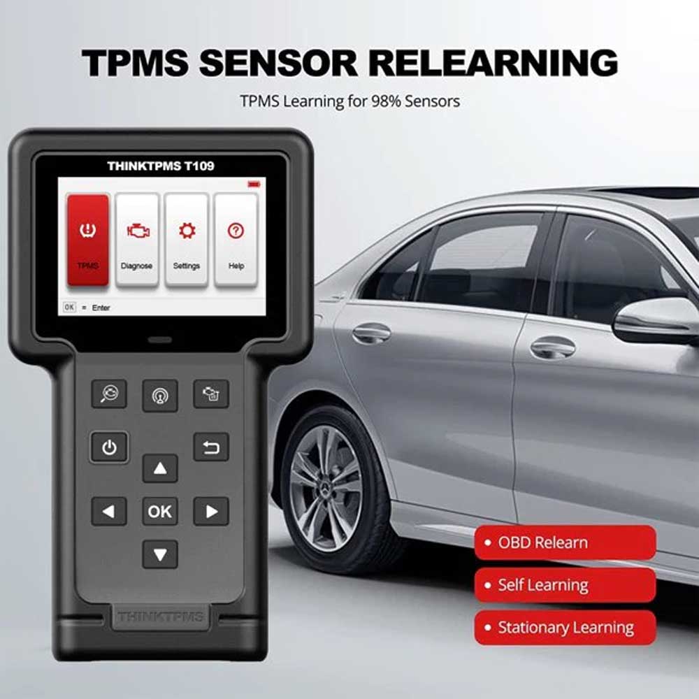 THINKCAR THINKTPMS T109 - 3.5 inch TPMS OBD2 Scanner Car Code Reader Tire Pressure System Relearn Automotive Diagnostic Equipment