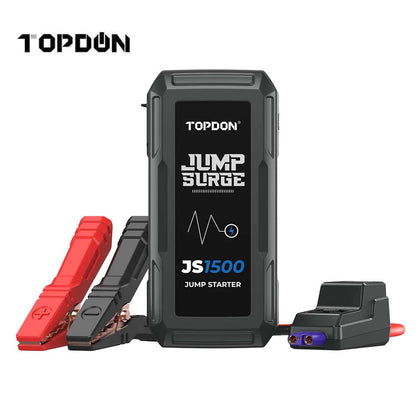 TOPDON JS1500 1500A Car Battery Jump Starter with Power Bank and Flashlight