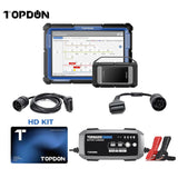 TOPDON Phoenix Smart Intelligent Diagnostic Scanner with Heavy Duty Cables and TORNADO 30000