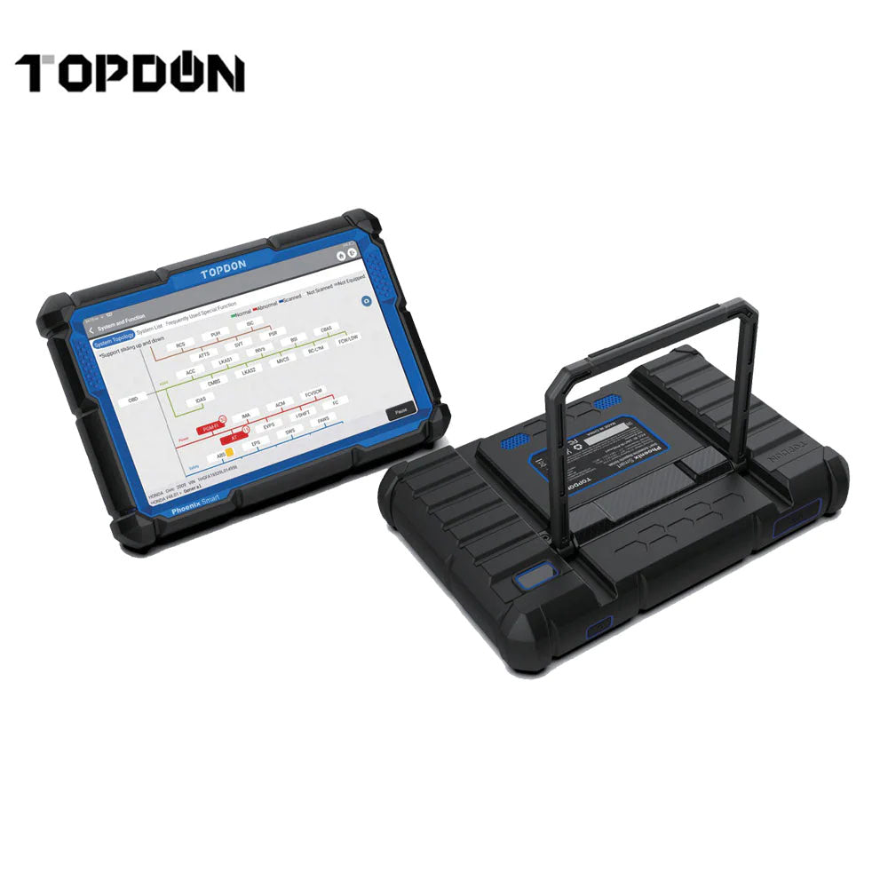 TOPDON Phoenix Smart Intelligent Diagnostic Scanner with Heavy Duty Cables and TORNADO 30000