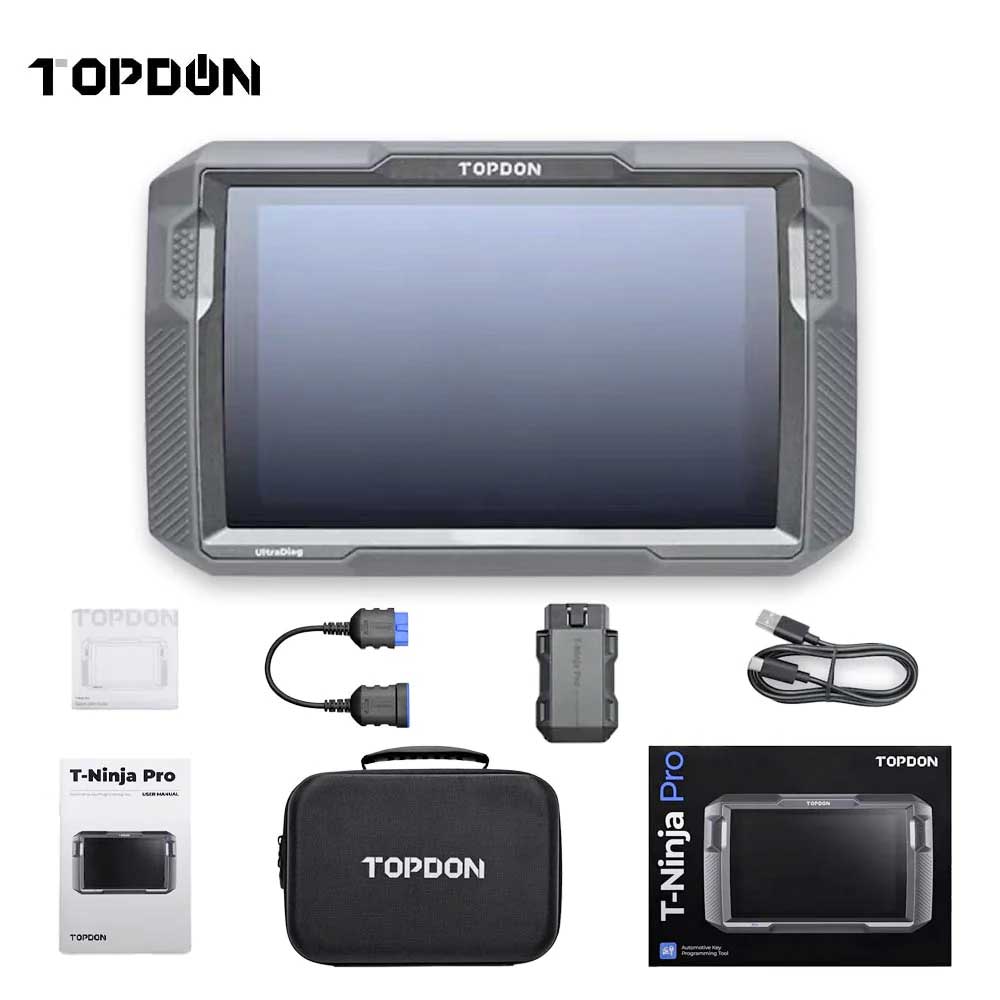 TOPDON Phoenix Smart Diagnostic Scanner with T-Ninja Pro Key Programmer and TORNADO 4000 Battery Charger