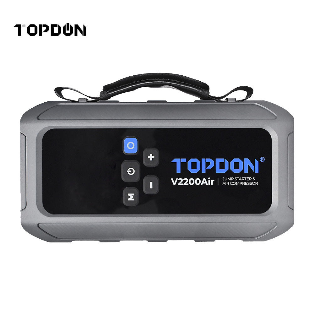 TOPDON V2200Air 2-in-1 2200 Peak Amp 12000mAh Jump Starter and Tire Inflator