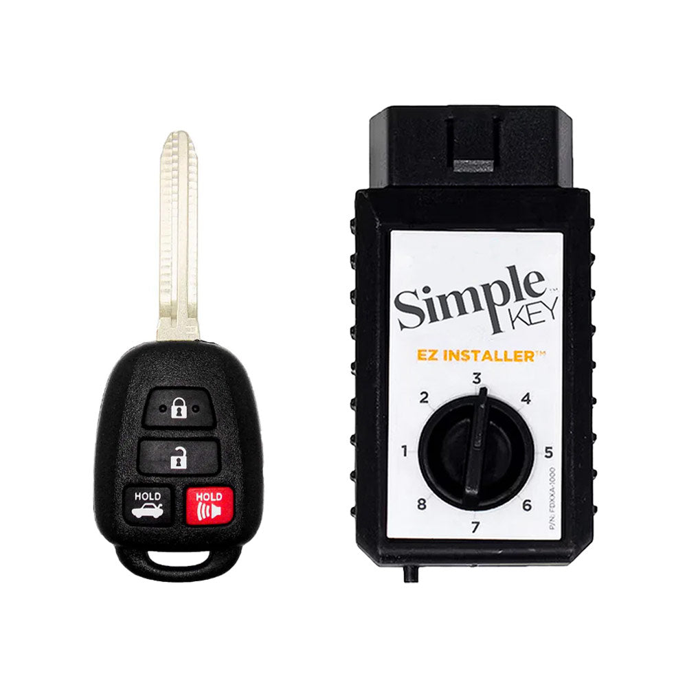 Simple Key 4 Button Remote w/ Panic & Trunk Toyota TORH-E4TZ1SK and EZ Installer Programmer